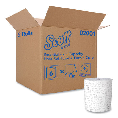 Scott® wholesale. Scott Essential High Capacity Hard Roll Towel, White, 8" X 950 Ft, 6 Rolls-carton. HSD Wholesale: Janitorial Supplies, Breakroom Supplies, Office Supplies.