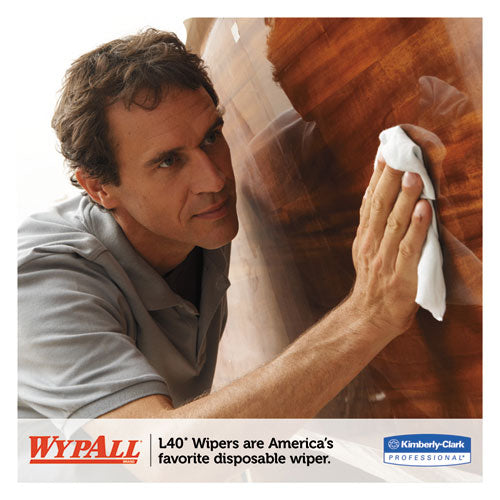 WypAll® wholesale. L40 Towels, Pop-up Box, White, 10 4-5 X 10, 90-box, 9 Boxes-carton. HSD Wholesale: Janitorial Supplies, Breakroom Supplies, Office Supplies.