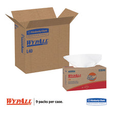 Load image into Gallery viewer, WypAll® wholesale. L40 Towels, Pop-up Box, White, 10 4-5 X 10, 90-box, 9 Boxes-carton. HSD Wholesale: Janitorial Supplies, Breakroom Supplies, Office Supplies.