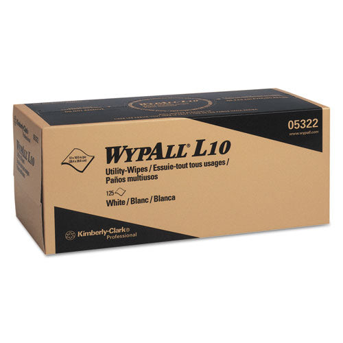 WypAll® wholesale. L10 Towels Pop-up Box, 1ply, 12x10 1-4, White, 125-box, 18 Boxes-carton. HSD Wholesale: Janitorial Supplies, Breakroom Supplies, Office Supplies.