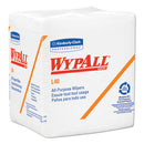 WypAll® wholesale. L40 Towels, 1-4 Fold, White, 12 1-2 X 12, 56-box, 18 Packs-carton. HSD Wholesale: Janitorial Supplies, Breakroom Supplies, Office Supplies.