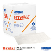 Load image into Gallery viewer, WypAll® wholesale. L40 Towels, 1-4 Fold, White, 12 1-2 X 12, 56-box, 18 Packs-carton. HSD Wholesale: Janitorial Supplies, Breakroom Supplies, Office Supplies.