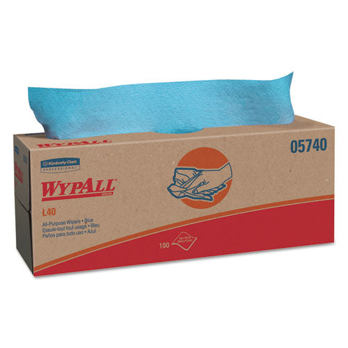 WypAll® wholesale. L40 Towels, Pop-up Box, Blue, 16 2-5 X 9 4-5, 100-box, 9 Boxes-carton. HSD Wholesale: Janitorial Supplies, Breakroom Supplies, Office Supplies.
