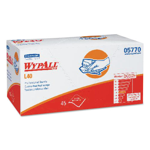 WypAll® wholesale. L40 Towels, Pro Towels, 12 X 23, White, 45-box, 12-carton. HSD Wholesale: Janitorial Supplies, Breakroom Supplies, Office Supplies.