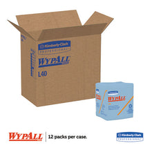 Load image into Gallery viewer, WypAll® wholesale. L40 Wiper, 1-4 Fold, Blue, 12 1-2 X 12, 56-box, 12 Boxes-carton. HSD Wholesale: Janitorial Supplies, Breakroom Supplies, Office Supplies.