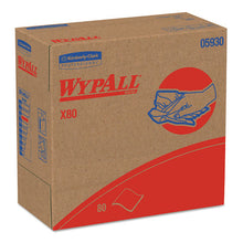 Load image into Gallery viewer, WypAll® wholesale. X80 Cloths With Hydroknit, 9.1 X 16.8, Red, Pop-up Box, 80-box, 5 Box-carton. HSD Wholesale: Janitorial Supplies, Breakroom Supplies, Office Supplies.