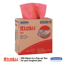 Load image into Gallery viewer, WypAll® wholesale. X80 Cloths With Hydroknit, 9.1 X 16.8, Red, Pop-up Box, 80-box, 5 Box-carton. HSD Wholesale: Janitorial Supplies, Breakroom Supplies, Office Supplies.