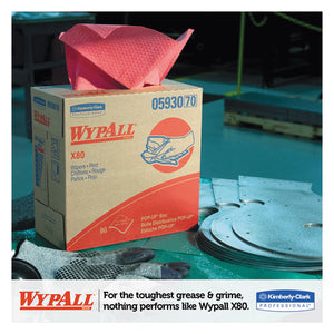 WypAll® wholesale. X80 Cloths With Hydroknit, 9.1 X 16.8, Red, Pop-up Box, 80-box, 5 Box-carton. HSD Wholesale: Janitorial Supplies, Breakroom Supplies, Office Supplies.