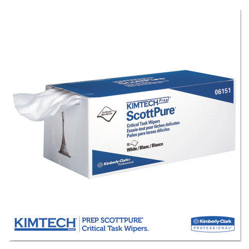 Kimtech™ wholesale. Kimtech™ Scottpure Critical Task Wipers, 12 X 23, White, 50-bx, 8 Boxes-carton. HSD Wholesale: Janitorial Supplies, Breakroom Supplies, Office Supplies.