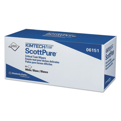Kimtech™ wholesale. Kimtech™ Scottpure Critical Task Wipers, 12 X 23, White, 50-bx, 8 Boxes-carton. HSD Wholesale: Janitorial Supplies, Breakroom Supplies, Office Supplies.