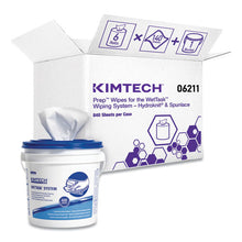 Load image into Gallery viewer, Kimtech™ wholesale. Kimtech™ Wipers For Wettask System, Bleach, Disinfectants And Sanitizers, 6 X 12, 840-roll, 6 Rolls And 1 Bucket-carton. HSD Wholesale: Janitorial Supplies, Breakroom Supplies, Office Supplies.