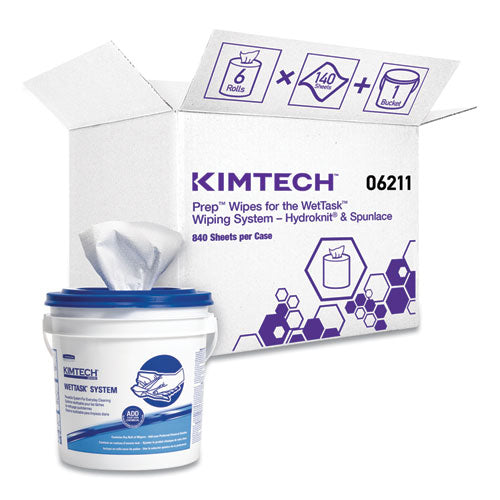 Kimtech™ wholesale. Kimtech™ Wipers For Wettask System, Bleach, Disinfectants And Sanitizers, 6 X 12, 840-roll, 6 Rolls And 1 Bucket-carton. HSD Wholesale: Janitorial Supplies, Breakroom Supplies, Office Supplies.