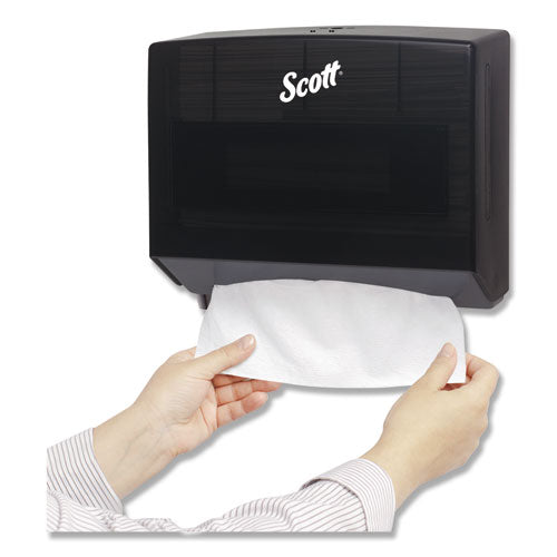 Scott® wholesale. Scottfold Folded Towel Dispenser, 10.75 X 4.75 X 9, Black. HSD Wholesale: Janitorial Supplies, Breakroom Supplies, Office Supplies.