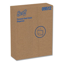 Load image into Gallery viewer, Scott® wholesale. Personal Seat Cover Dispenser, 16.6 X 2.5 X 12.3, Stainless Steel. HSD Wholesale: Janitorial Supplies, Breakroom Supplies, Office Supplies.