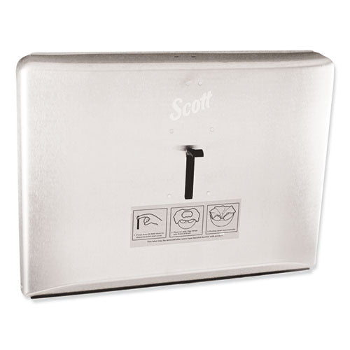 Scott® wholesale. Personal Seat Cover Dispenser, 16.6 X 2.5 X 12.3, Stainless Steel. HSD Wholesale: Janitorial Supplies, Breakroom Supplies, Office Supplies.