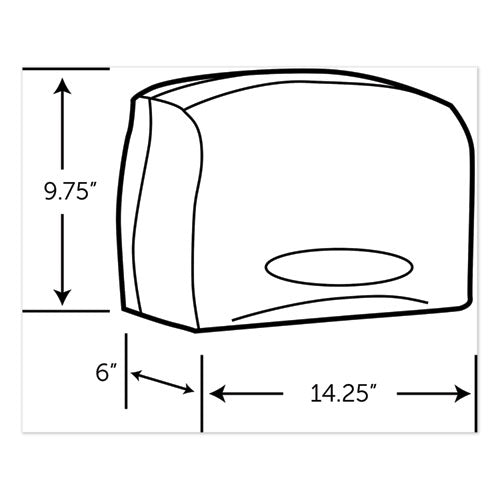 Scott® wholesale. Scott Essential Coreless Jumbo Roll Tissue Dispenser,14 3-10 X 5 9-10 X 9 4-5,white. HSD Wholesale: Janitorial Supplies, Breakroom Supplies, Office Supplies.