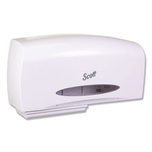 Load image into Gallery viewer, Scott® wholesale. Scott Essential Coreless Twin Jumbo Roll Tissue Dispenser, 20 1-10 X 5 9-10 X 10 9-10. HSD Wholesale: Janitorial Supplies, Breakroom Supplies, Office Supplies.