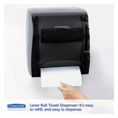 Kimberly-Clark Professional* wholesale. Kimberly-Clark Lev-r-matic Roll Towel Dispenser, 13.3 X 9.8 X 13.5, Smoke. HSD Wholesale: Janitorial Supplies, Breakroom Supplies, Office Supplies.