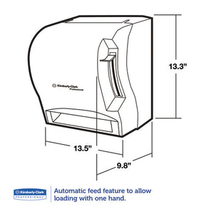 Kimberly-Clark Professional* wholesale. Kimberly-Clark Lev-r-matic Roll Towel Dispenser, 13.3 X 9.8 X 13.5, Smoke. HSD Wholesale: Janitorial Supplies, Breakroom Supplies, Office Supplies.