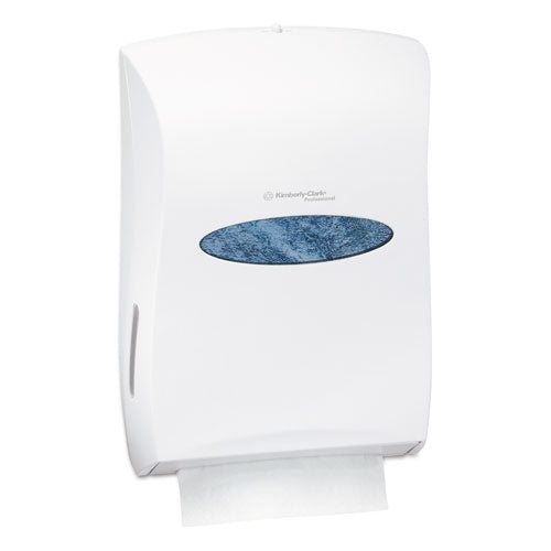 Kimberly-Clark Professional* wholesale. Kimberly-Clark Universal Towel Dispenser, 13.31 X 5.85 X 18.85, Pearl White. HSD Wholesale: Janitorial Supplies, Breakroom Supplies, Office Supplies.