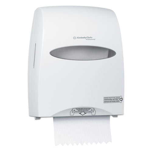 Kimberly-Clark Professional* wholesale. Kimberly-Clark Sanitouch Hard Roll Towel Dispenser, 12.63 X 10.2 X 16.13, White. HSD Wholesale: Janitorial Supplies, Breakroom Supplies, Office Supplies.