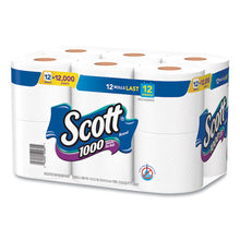 Load image into Gallery viewer, Scott® wholesale. Scott Toilet Paper, Septic Safe, 1-ply, White, 1000 Sheets-roll, 12 Rolls-pack, 4 Pack-carton. HSD Wholesale: Janitorial Supplies, Breakroom Supplies, Office Supplies.