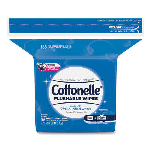 Cottonelle® wholesale. Cottonelle Fresh Care Flushable Cleansing Cloths, White, 5 X 7 1-4, 168-pack. HSD Wholesale: Janitorial Supplies, Breakroom Supplies, Office Supplies.