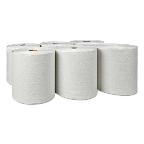 Scott® wholesale. Scott Essential Plus Hard Roll Towels, 1.5" Core, 8" X 600 Ft, White, 6 Rolls-carton. HSD Wholesale: Janitorial Supplies, Breakroom Supplies, Office Supplies.
