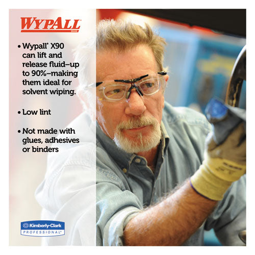 WypAll® wholesale. X90 Cloths, Jumbo Roll, 11 1-10 X 13 2-5, Denim Blue, 450-roll, 1 Roll-carton. HSD Wholesale: Janitorial Supplies, Breakroom Supplies, Office Supplies.