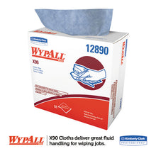 Load image into Gallery viewer, WypAll® wholesale. X90 Cloths, Pop-up Box, 8 3-10 X 16 4-5, Denim Blue, 68-box, 5 Boxes-carton. HSD Wholesale: Janitorial Supplies, Breakroom Supplies, Office Supplies.