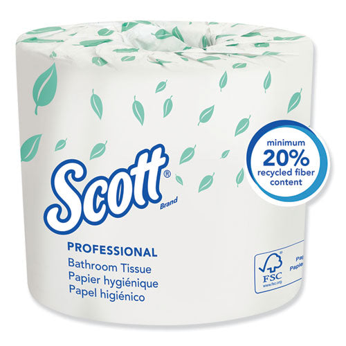 Scott® wholesale. Essential Standard Roll Bathroom Tissue, Traditional, Septic Safe, 2 Ply, White, 550 Sheets-roll, 20 Rolls-carton. HSD Wholesale: Janitorial Supplies, Breakroom Supplies, Office Supplies.