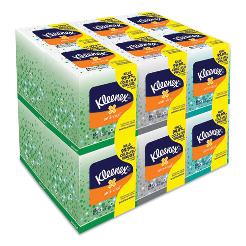 Kleenex® wholesale. Boutique Anti-viral Tissue, 3-ply, White, Pop-up Box, 60-box, 3 Boxes-pack. HSD Wholesale: Janitorial Supplies, Breakroom Supplies, Office Supplies.