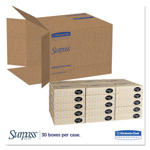 Surpass® wholesale. Facial Tissue, 2-ply, White, Flat Box, 100 Sheets-box, 30 Boxes-carton. HSD Wholesale: Janitorial Supplies, Breakroom Supplies, Office Supplies.