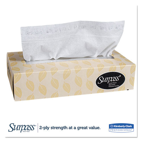 Surpass® wholesale. Facial Tissue, 2-ply, White,125 Sheets-box, 60 Boxes-carton. HSD Wholesale: Janitorial Supplies, Breakroom Supplies, Office Supplies.