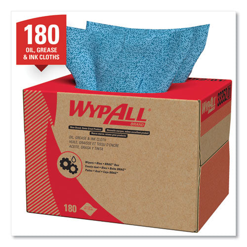 WypAll® wholesale. Oil, Grease And Ink Cloths, Brag Box, 12.1 X 16.8, Blue, 180-box. HSD Wholesale: Janitorial Supplies, Breakroom Supplies, Office Supplies.
