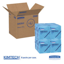 Load image into Gallery viewer, WypAll® wholesale. Oil, Grease And Ink Cloths, 1-4 Fold, 12 1-2 X 12, Blue, 66-box, 8 Boxes-carton. HSD Wholesale: Janitorial Supplies, Breakroom Supplies, Office Supplies.