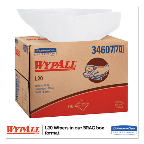 WypAll® wholesale. L20 Towels, Brag Box, 12 1-2 X 16 4-5, Multi-ply, White, 176-box. HSD Wholesale: Janitorial Supplies, Breakroom Supplies, Office Supplies.