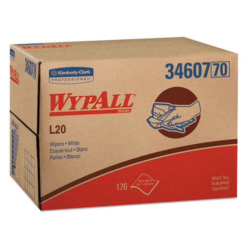 WypAll® wholesale. L20 Towels, Brag Box, 12 1-2 X 16 4-5, Multi-ply, White, 176-box. HSD Wholesale: Janitorial Supplies, Breakroom Supplies, Office Supplies.