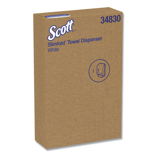 Scott® wholesale. Scott Control Slimfold Towel Dispenser, 9.88 X 2.88 X 13.75, White. HSD Wholesale: Janitorial Supplies, Breakroom Supplies, Office Supplies.