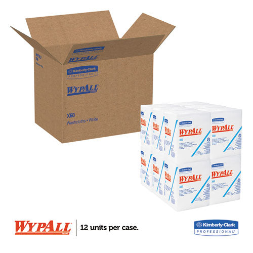 WypAll® wholesale. X60 Cloths, 1-4 Fold, 12 1-2 X 13, White, 76-box, 12 Boxes-carton. HSD Wholesale: Janitorial Supplies, Breakroom Supplies, Office Supplies.