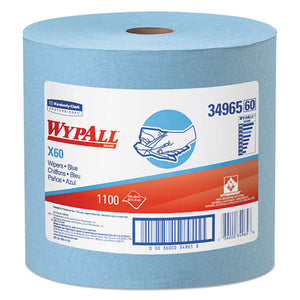 WypAll® wholesale. X60 Cloths, Jumbo Roll, 12 1-2 X 13 2-5, Blue, 1100-roll. HSD Wholesale: Janitorial Supplies, Breakroom Supplies, Office Supplies.