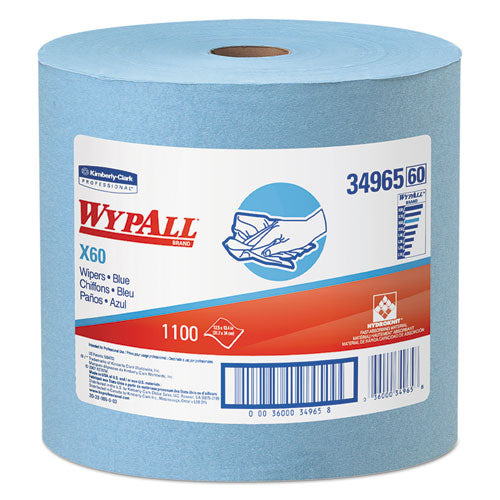 WypAll® wholesale. X60 Cloths, Jumbo Roll, 12 1-2 X 13 2-5, Blue, 1100-roll. HSD Wholesale: Janitorial Supplies, Breakroom Supplies, Office Supplies.