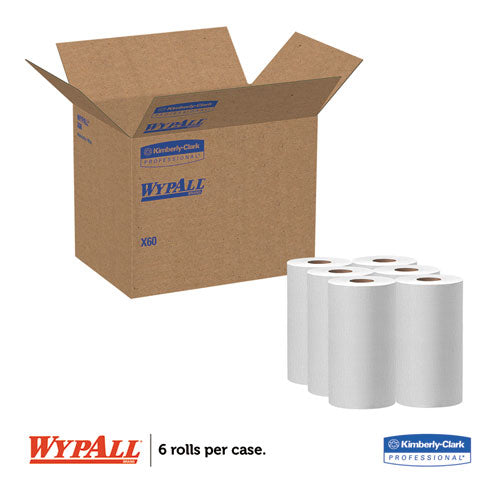 WypAll® wholesale. X60 Cloths, Small Roll, 19 3-5 X 13 2-5, White, 130-rl, 6 Rl-ct. HSD Wholesale: Janitorial Supplies, Breakroom Supplies, Office Supplies.