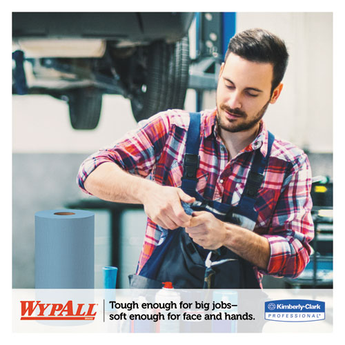 WypAll® wholesale. X60 Cloths, Small Roll, 19 3-5 X 13 2-5, Blue, 130-rl, 6 Rl-ct. HSD Wholesale: Janitorial Supplies, Breakroom Supplies, Office Supplies.