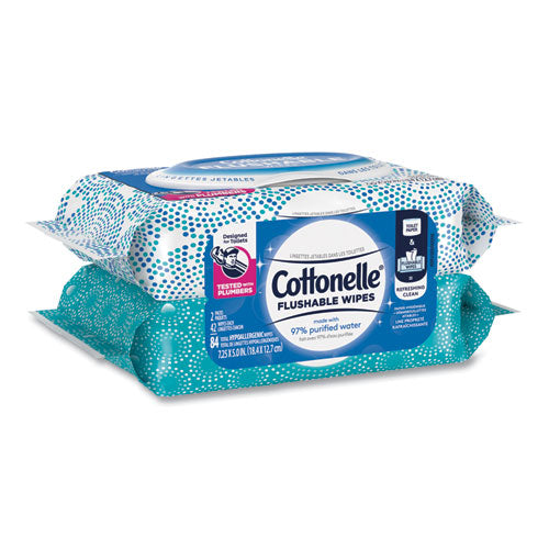 Cottonelle® wholesale. Cottonelle Fresh Care Flushable Cleansing Cloths, White, 3.73 X 5.5, 84-pack, 8 Pk-ctn. HSD Wholesale: Janitorial Supplies, Breakroom Supplies, Office Supplies.
