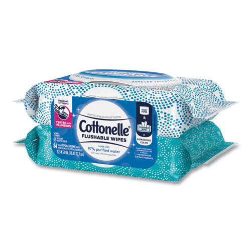 Cottonelle® wholesale. Cottonelle Fresh Care Flushable Cleansing Cloths, White, 3.73 X 5.5, 84-pack, 8 Pk-ctn. HSD Wholesale: Janitorial Supplies, Breakroom Supplies, Office Supplies.