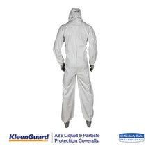 Load image into Gallery viewer, KleenGuard™ wholesale. Kleenguard™ A35 Liquid And Particle Protection Coveralls, Hooded, Large, White, 25-carton. HSD Wholesale: Janitorial Supplies, Breakroom Supplies, Office Supplies.