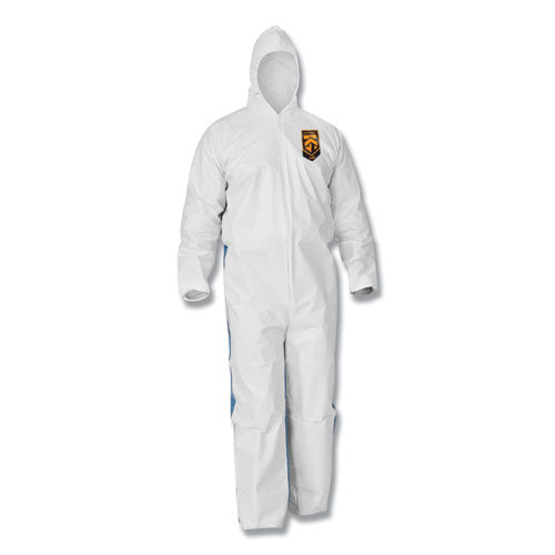 KleenGuard™ wholesale. Kleenguard™ A35 Liquid And Particle Protection Coveralls, Hooded, Large, White, 25-carton. HSD Wholesale: Janitorial Supplies, Breakroom Supplies, Office Supplies.
