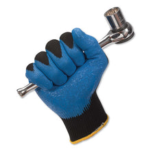 Load image into Gallery viewer, KleenGuard™ wholesale. Kleenguard™  Nitrile Coated Gloves, 220 Mm Length, Small-size 7, Blue, 12 Pairs. HSD Wholesale: Janitorial Supplies, Breakroom Supplies, Office Supplies.