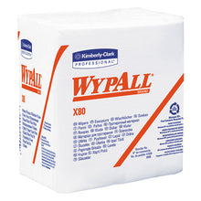 Load image into Gallery viewer, WypAll® wholesale. X80 Cloths, Hydroknit, 1-4 Fold, 12 1-2 X 12, White, 50-box, 4 Boxes-carton. HSD Wholesale: Janitorial Supplies, Breakroom Supplies, Office Supplies.